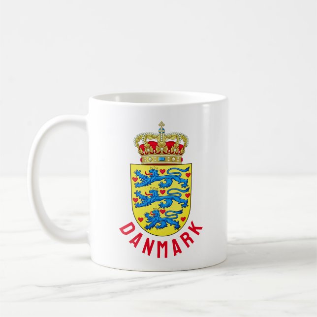 Caneca De Café Casaco de Armas da Dinamarca (Esquerda)