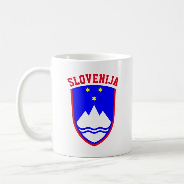 Caneca De Café Casaco de armas da ESLOVÊNIA (Esquerda)