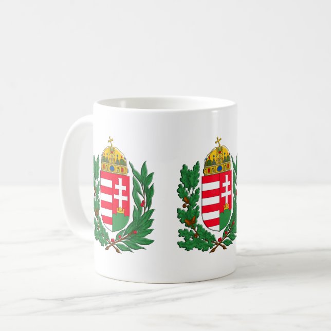 Caneca De Café Casaco de armas da Hungria (Frente Esquerda)