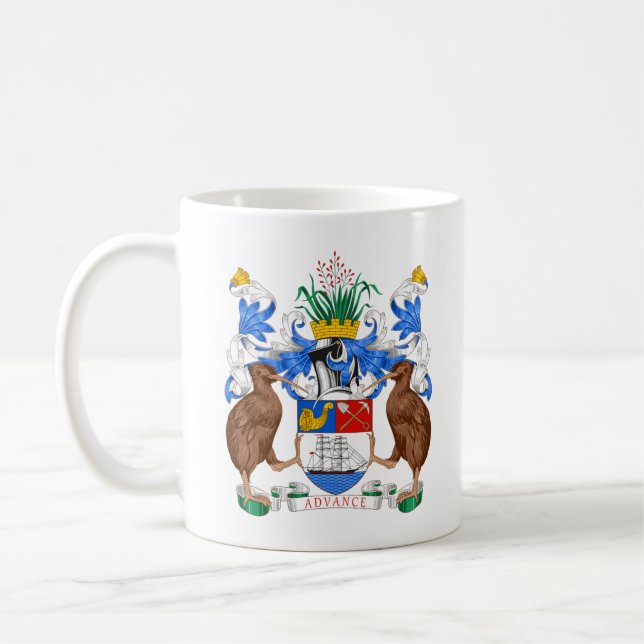 Caneca De Café Casaco de Armas de Auckland, NZ Coffee Mug (Esquerda)