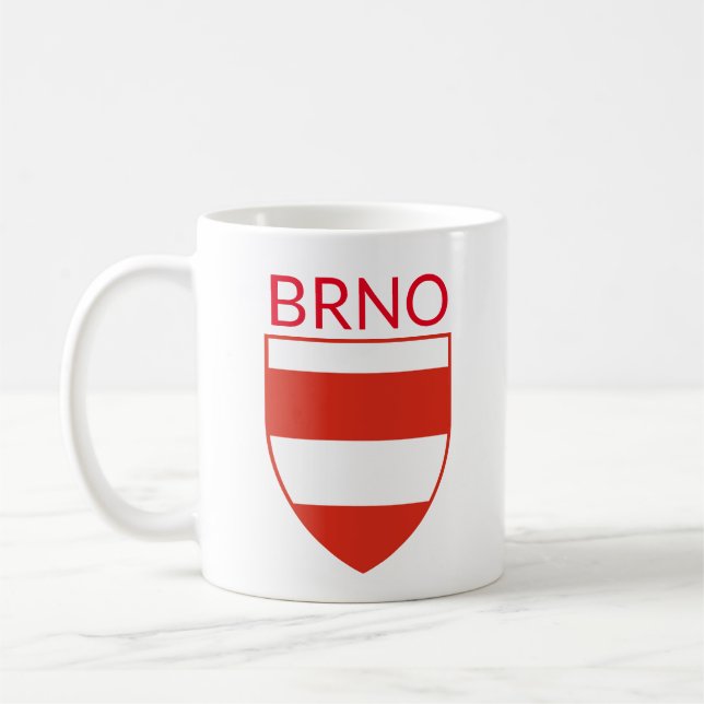 Caneca De Café Casaco de Armas de Brno - CHECHIA (Esquerda)
