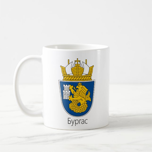 Caneca De Café Casaco de Armas de Burgas, Bulgária (Esquerda)