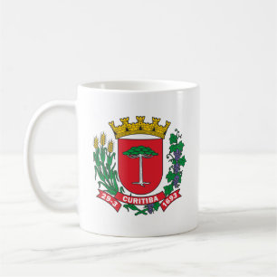 Caneca De Café Casaco de Armas de Curitiba, Coffee Mug do Brasil
