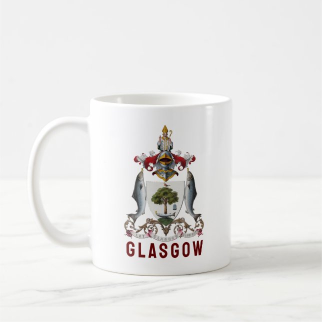 Caneca De Café Casaco de Armas de Glasgow, ESCÓCIA (Esquerda)