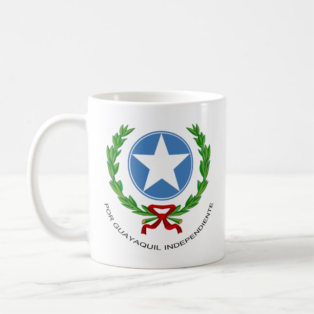 Caneca De Café Casaco de armas de Guayaquil, Mug de Café Equador (Esquerda)