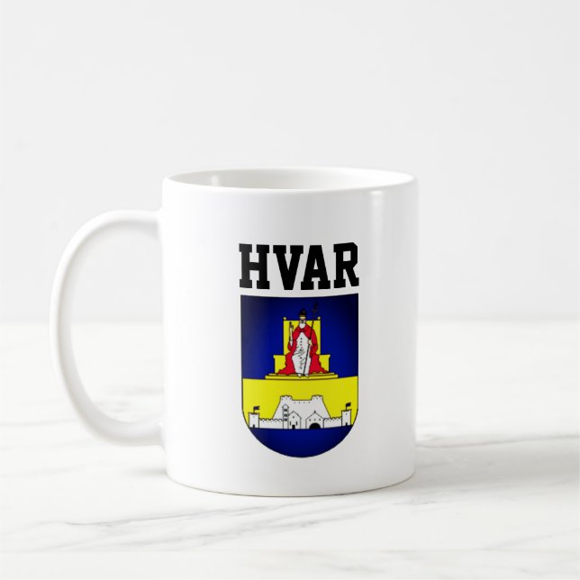 Caneca De Café Casaco de armas de Hvar - Croácia (Esquerda)