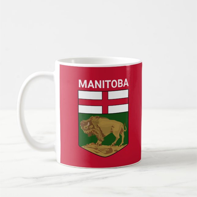 Caneca De Café Casaco de armas de Manitoba - CANADÁ (Esquerda)