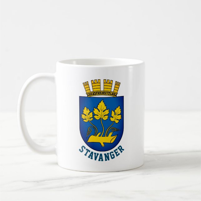 Caneca De Café Casaco de Armas de Stavanger, Noruega (Esquerda)