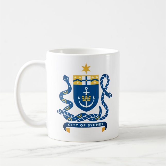Caneca De Café Casaco de Armas de Sydney, Austrália Coffee Mug (Esquerda)