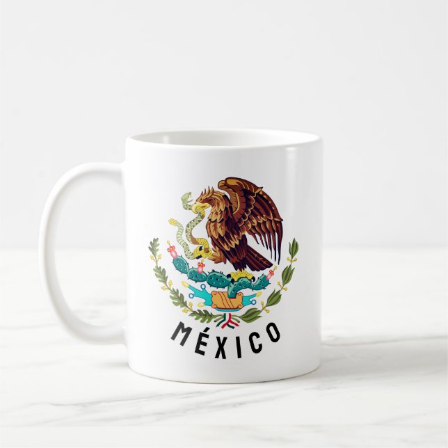 Caneca De Café Casaco de armas do México (Esquerda)