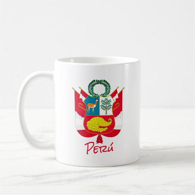 Caneca De Café Casaco de armas do Peru (Esquerda)