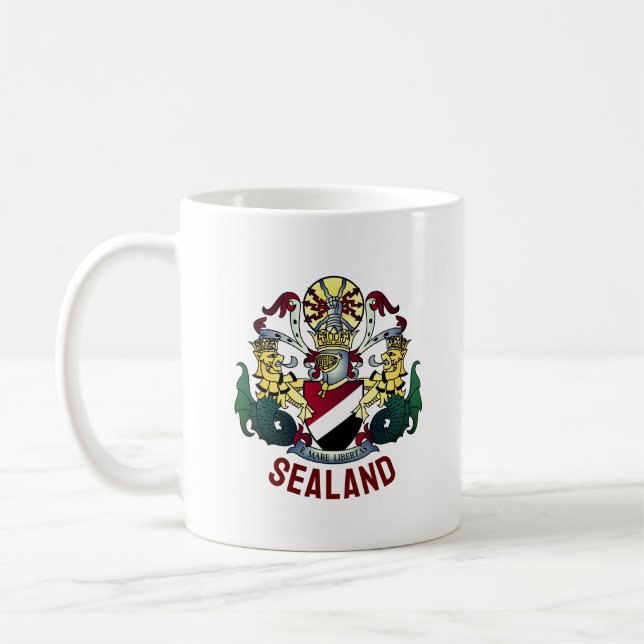 Caneca De Café Casaco de Armas do Principado de Sealand (Esquerda)