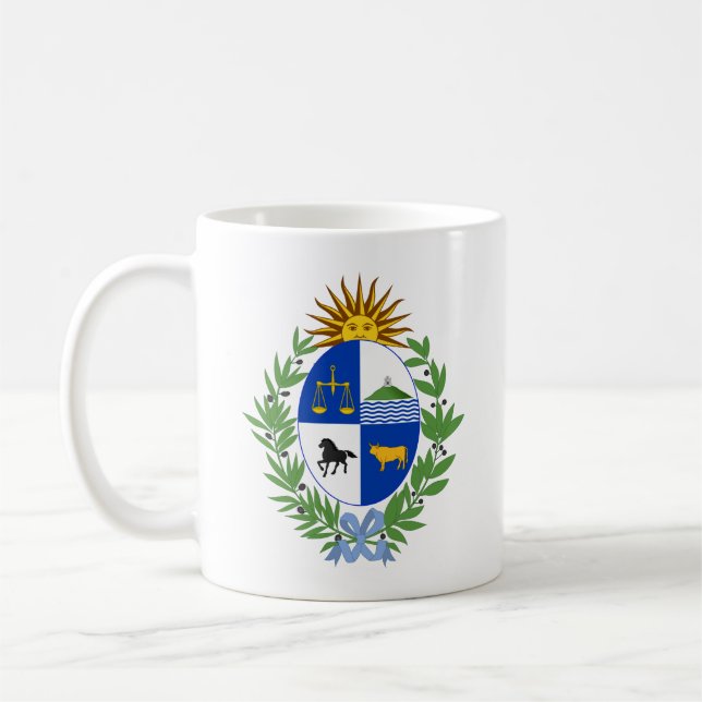 Caneca De Café Casaco de Armas do Uruguai (Esquerda)