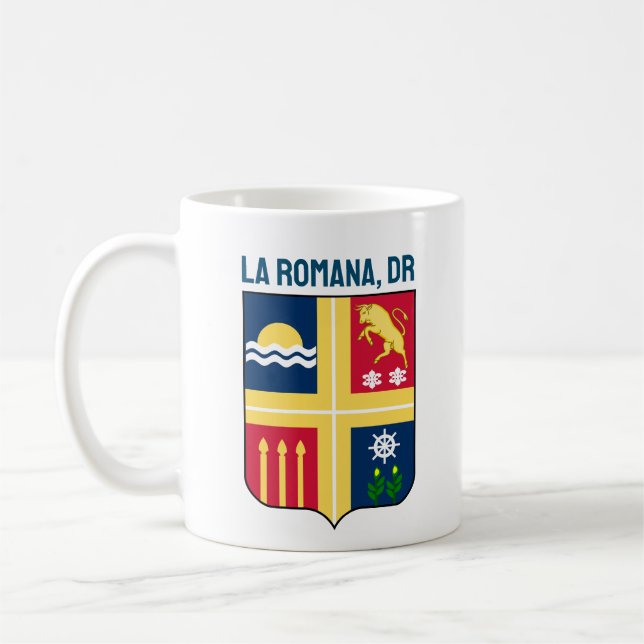Caneca De Café Casaco de armas - La Romana, República Dominicana (Esquerda)