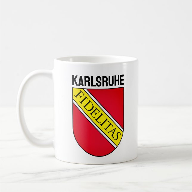 Caneca De Café Casaco de Braços de Karlsruhe, ALEMANHA (Esquerda)
