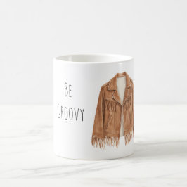Caneca De Café Casaco de couro sintético com franja Be Groovy