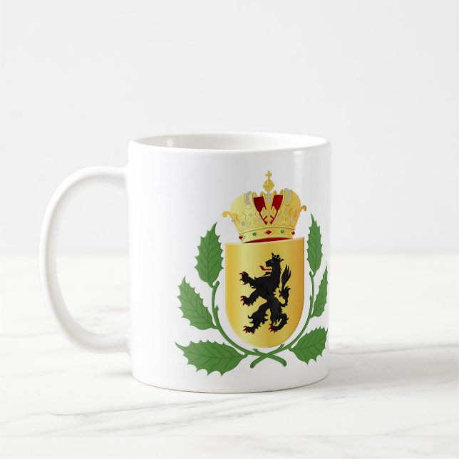 Caneca De Café Casaco De Folhas De Armas (Esquerda)