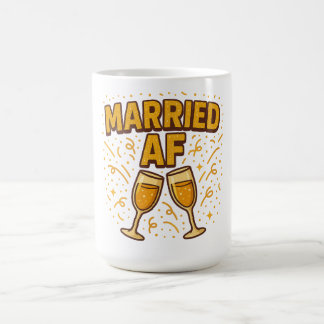 Caneca De Café Casado AF Mug - Engraçado Presente Novo, Recem cas
