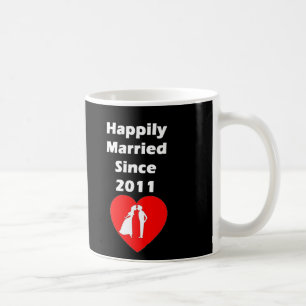 Caneca De Café Casado feliz desde 2011