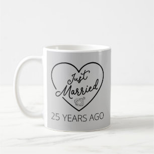Caneca De Café Casados há 25 Anos III