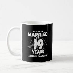 Caneca De Café Casais Casados há 19 Anos Engraçado 19º Aniversári