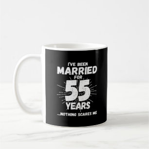 Caneca De Café Casais Casados há 55 Anos Engraçado 55º Aniversári