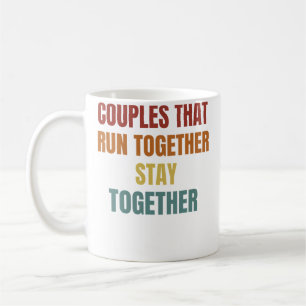 Caneca De Café Casais Correndo Casais Que Correm Juntos Permanece