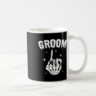 Caneca De Café Casais de Halloween de Casamento de Mão de Esquele