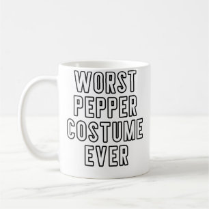 Caneca De Café Casais de Halloween Pior Pimenta de Todos os Tempo