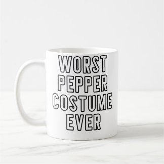 Caneca De Café Casais de Halloween Pior Pimenta de Todos os Tempo
