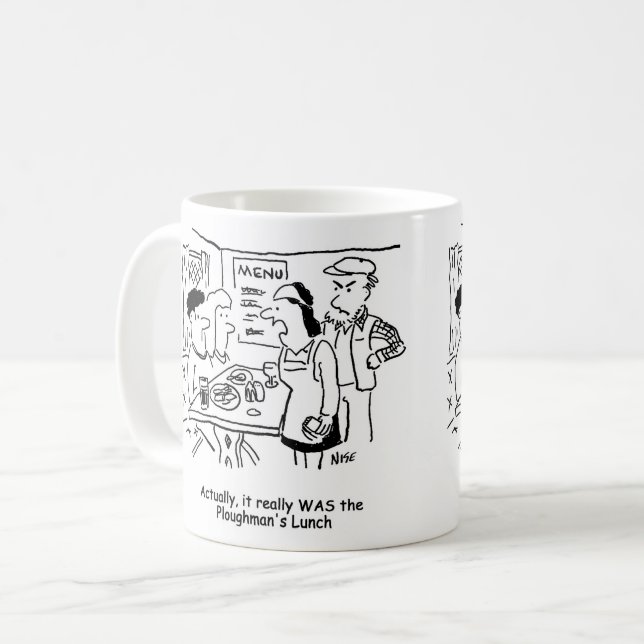 Caneca De Café Casais dizem que comeram o almoço do Plowman (Frente Esquerda)