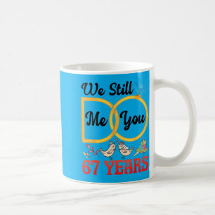 Caneca De Café Casal 67º Aniversário de Casamento Casados 67 Anos