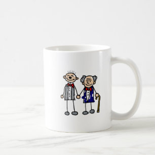 Caneca De Café Casal alegre idoso