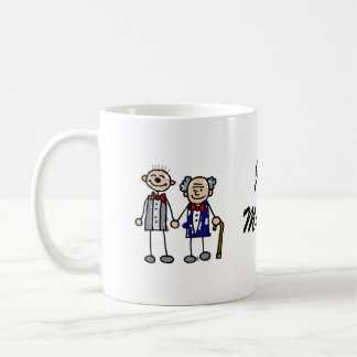 Caneca De Café Casal alegre idoso