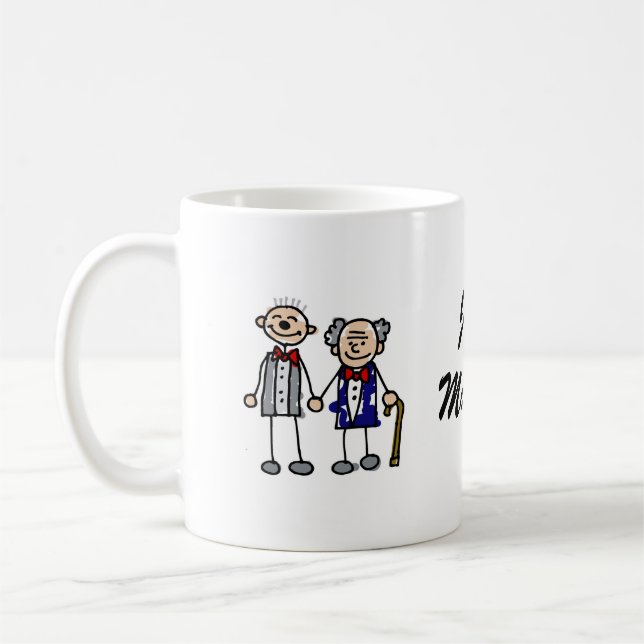 Caneca De Café Casal alegre idoso (Esquerda)