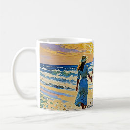 Caneca De Café Casal apaixonado na praia - Coffee Mug
