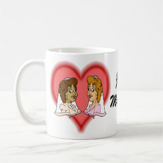 Caneca De Café Casal Bi-Racial lésbica