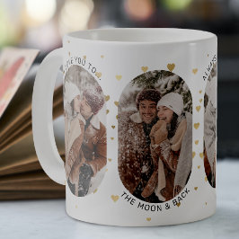 Caneca De Café Casal Bonito 'Eu Amo-Te' 4 Colagem Fotográfica