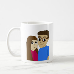 Caneca De Café Casal Chibi