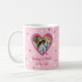 Caneca De Café Casal Corações Foto Personalizada Café Casamento D