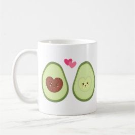 Caneca De Café Casal de abacate fofo apaixonado, Minha outra meta