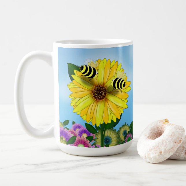 Caneca De Café Casal de abelha (Com Donut)