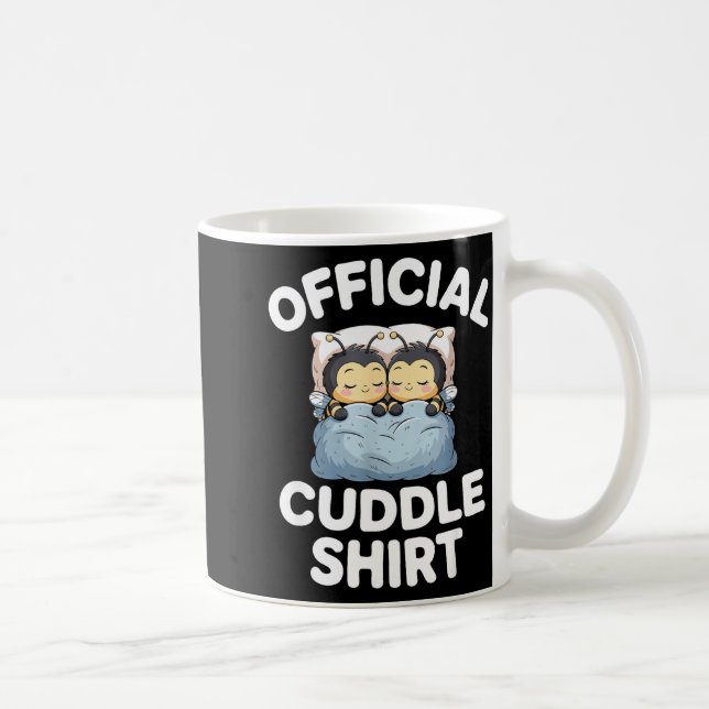 Caneca De Café Casal de Abelhas Bumble Fofas se Aconchegam  (Direita)