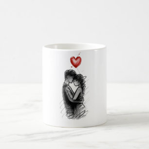 Caneca De Café Casal de Elefantes Apaixonados   Doce Presente de 