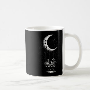 Caneca De Café Casal de Esqueletos Lua Tocando Violão Halloween