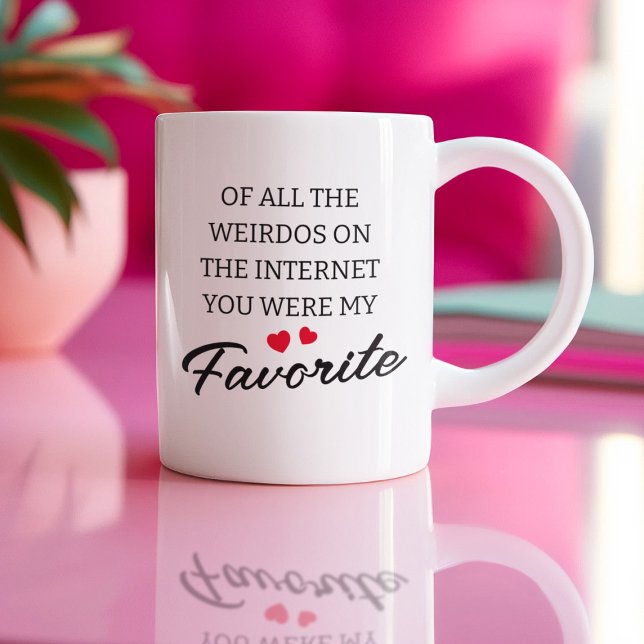 Caneca De Café Casal de Estranhos Engraçados da Internet (Criador carregado)