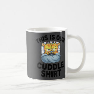 Caneca De Café Casal de Girafas Cute Amor Isso É Nosso Abraço