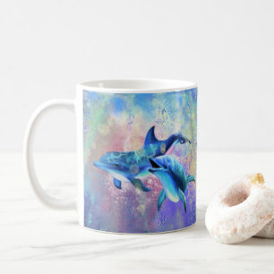 Caneca De Café Casal de golfinho - Lindo -