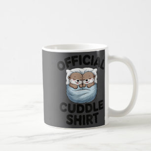 Caneca De Café Casal de Lontra Fofo Abraço Aconchegante
