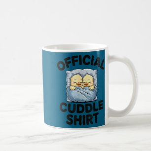 Caneca De Café Casal de Pato Fofo se Abraça e se Aconchega